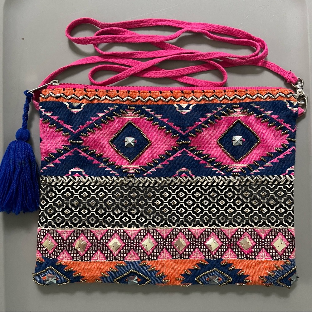 Fun Colorful Purse with Beaded Details
